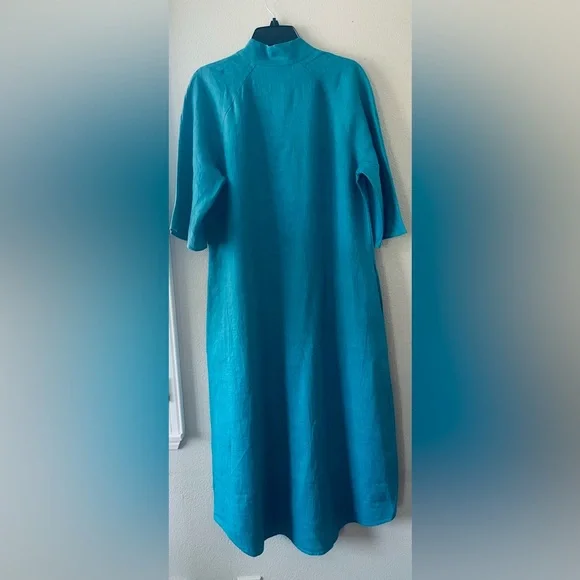 Soft Surroundings Teal Maxi Dress - Picture 2 of 4